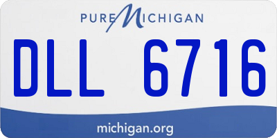 MI license plate DLL6716