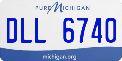 MI license plate DLL6740