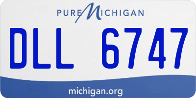 MI license plate DLL6747