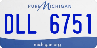 MI license plate DLL6751