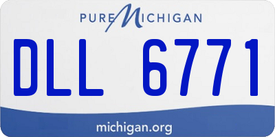 MI license plate DLL6771