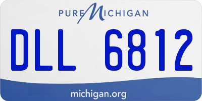 MI license plate DLL6812
