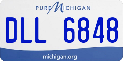 MI license plate DLL6848