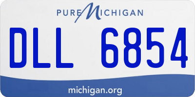 MI license plate DLL6854