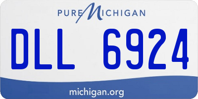 MI license plate DLL6924