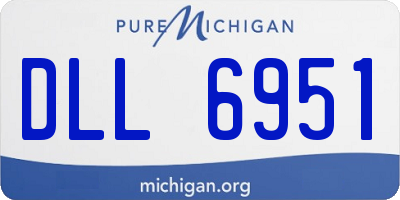 MI license plate DLL6951