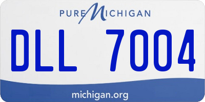 MI license plate DLL7004