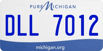 MI license plate DLL7012