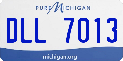 MI license plate DLL7013