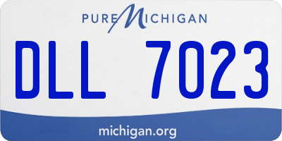 MI license plate DLL7023