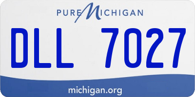 MI license plate DLL7027
