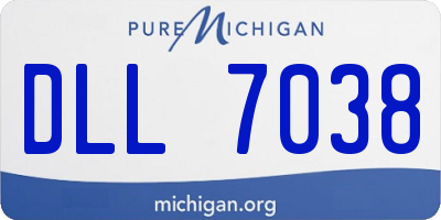 MI license plate DLL7038