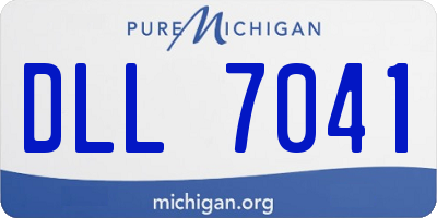 MI license plate DLL7041