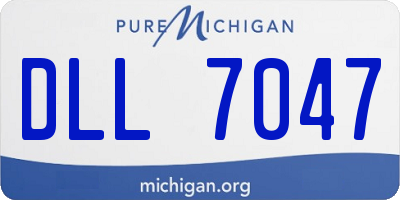MI license plate DLL7047