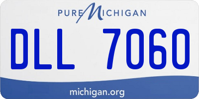 MI license plate DLL7060