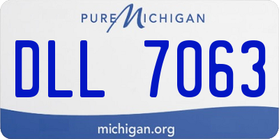 MI license plate DLL7063