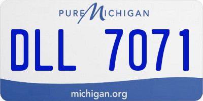 MI license plate DLL7071