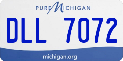 MI license plate DLL7072
