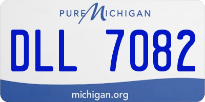 MI license plate DLL7082