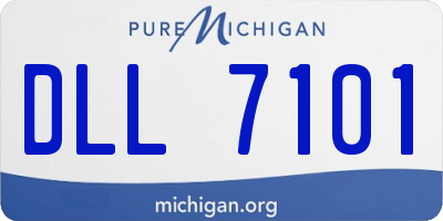MI license plate DLL7101