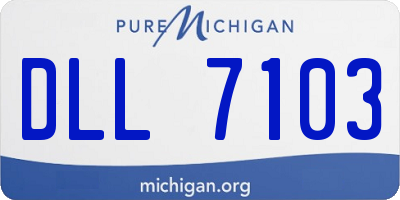 MI license plate DLL7103