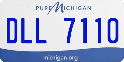 MI license plate DLL7110