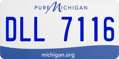 MI license plate DLL7116