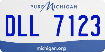 MI license plate DLL7123