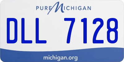 MI license plate DLL7128