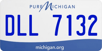 MI license plate DLL7132