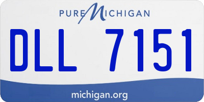 MI license plate DLL7151