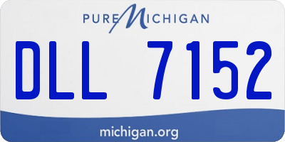 MI license plate DLL7152