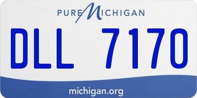 MI license plate DLL7170