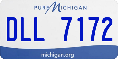 MI license plate DLL7172
