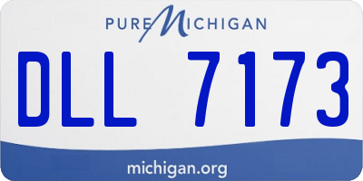 MI license plate DLL7173