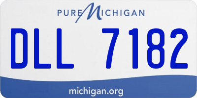 MI license plate DLL7182