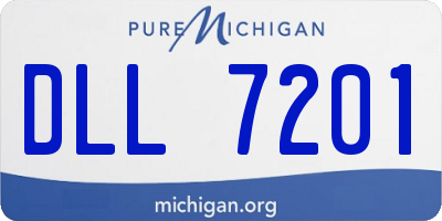 MI license plate DLL7201