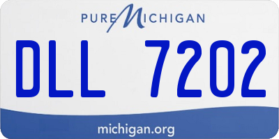 MI license plate DLL7202