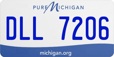 MI license plate DLL7206