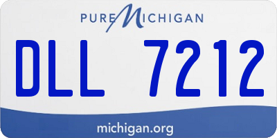 MI license plate DLL7212