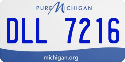 MI license plate DLL7216