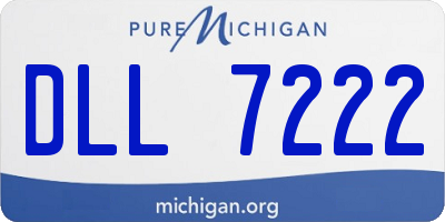 MI license plate DLL7222