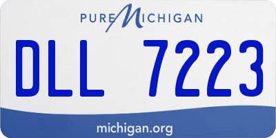 MI license plate DLL7223