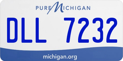 MI license plate DLL7232