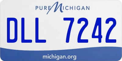 MI license plate DLL7242