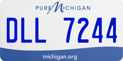 MI license plate DLL7244