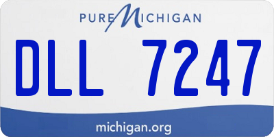 MI license plate DLL7247