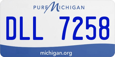 MI license plate DLL7258
