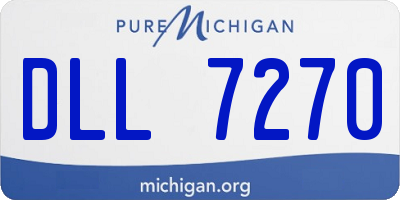 MI license plate DLL7270