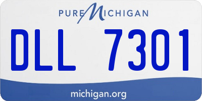 MI license plate DLL7301